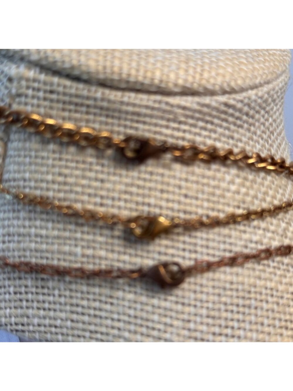 Solid Brass  18-Inch Necklace Jewlery Lot of 3 Vintaj Vogue Brass Co USA NWT New - Picture 5 of 12